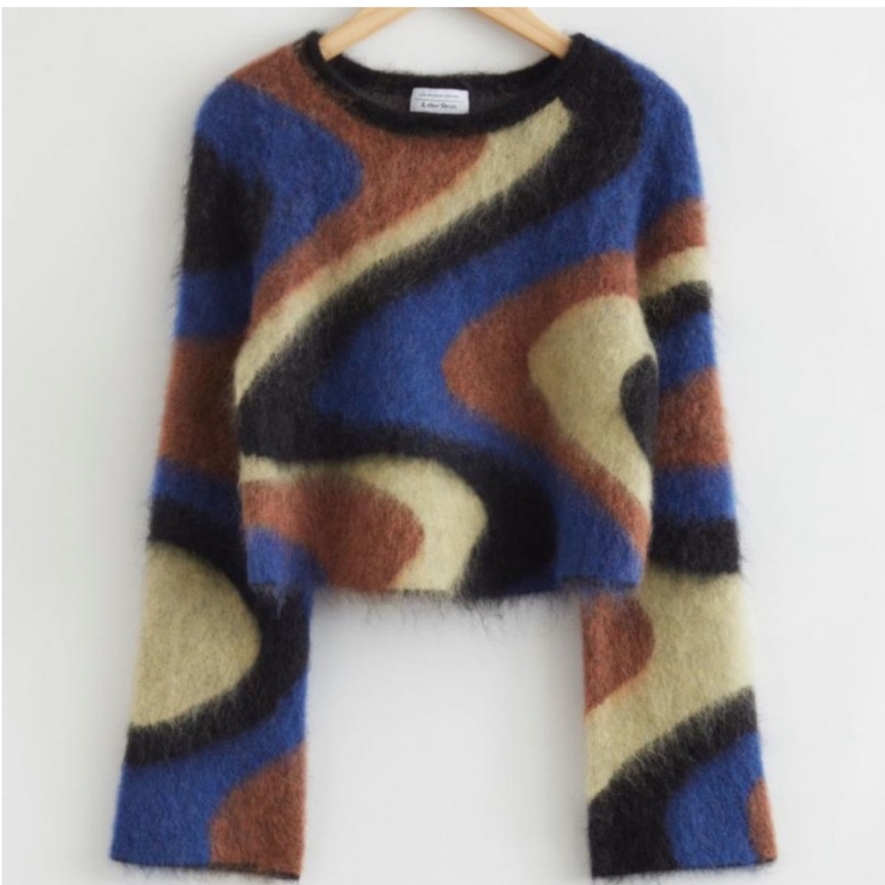 & Other Stories Mohair Jacquard Sweater - XS